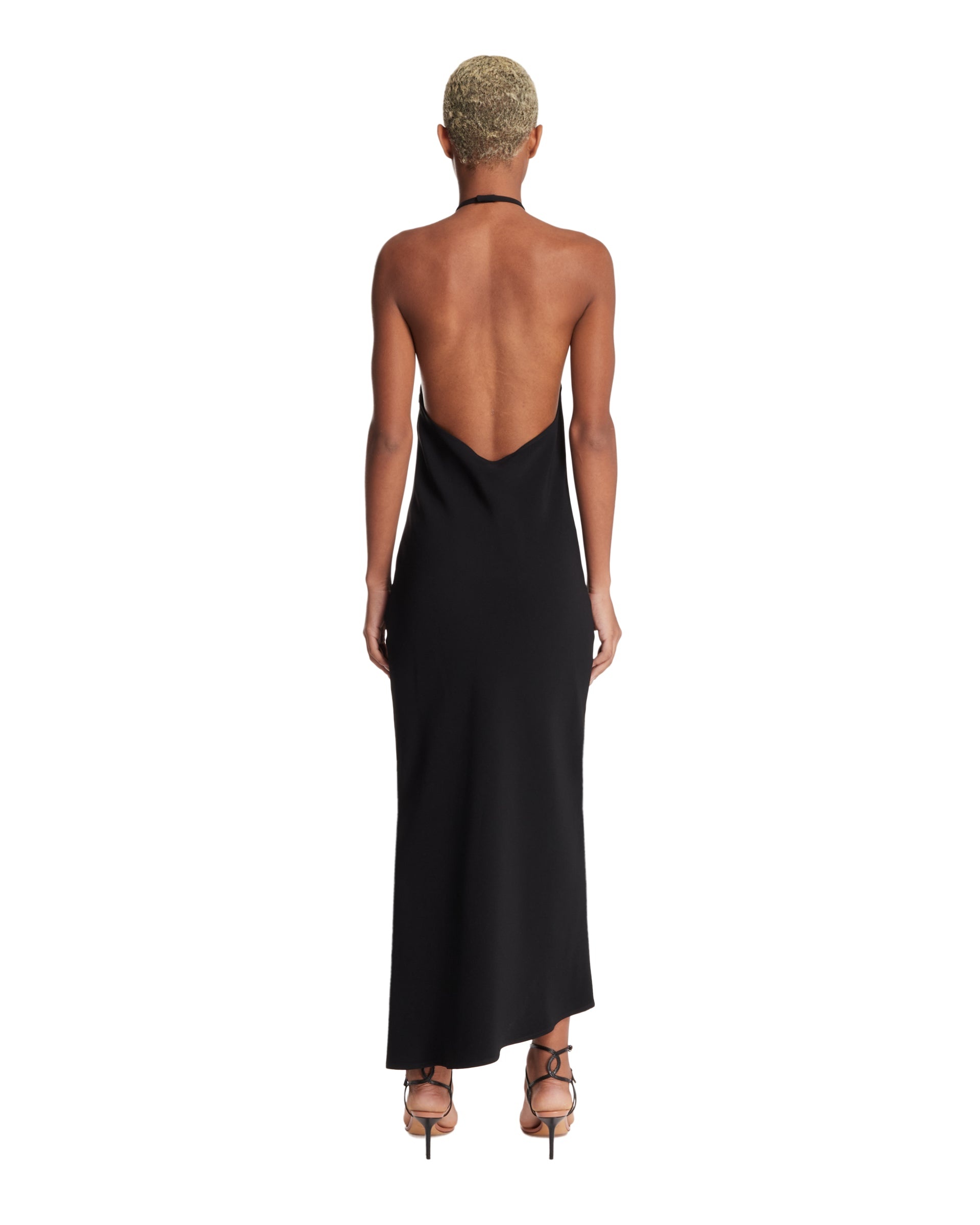 Black Halter Neck Dress - 3