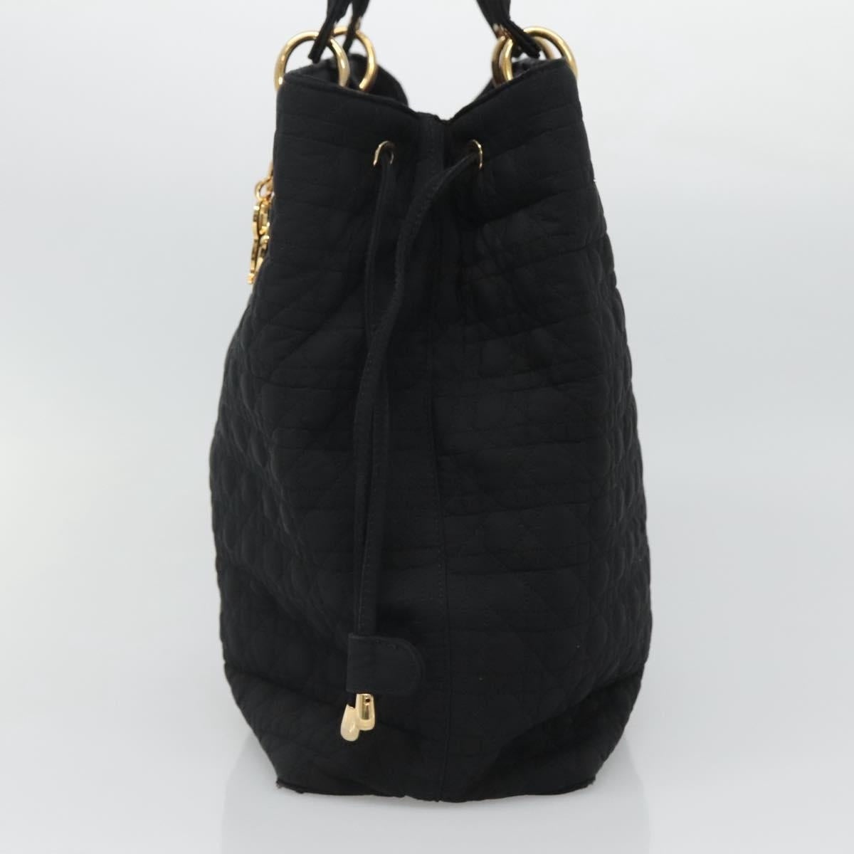 DIOR Canage Hand Bag Nylon Black Gold - 5