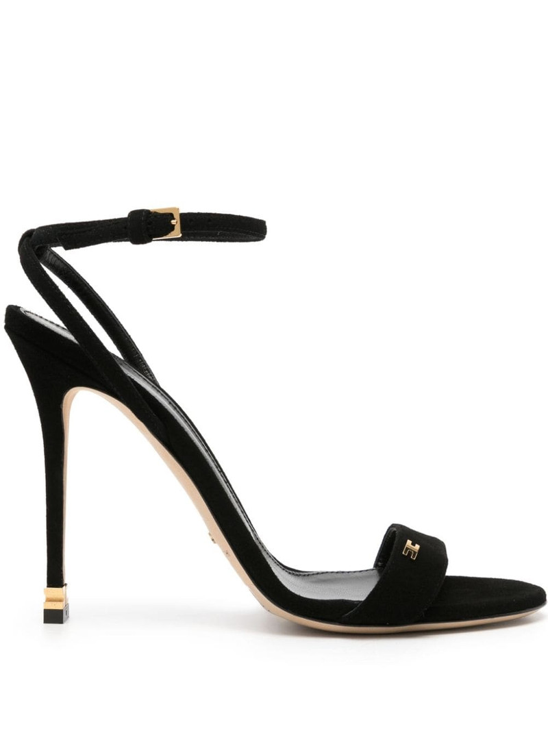 105mm metal-logo suede sandals 1