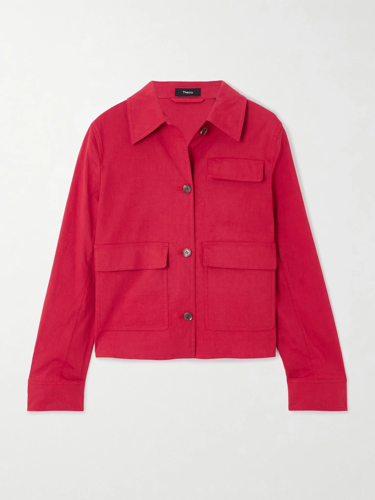 Linen-blend jacket Red - 1