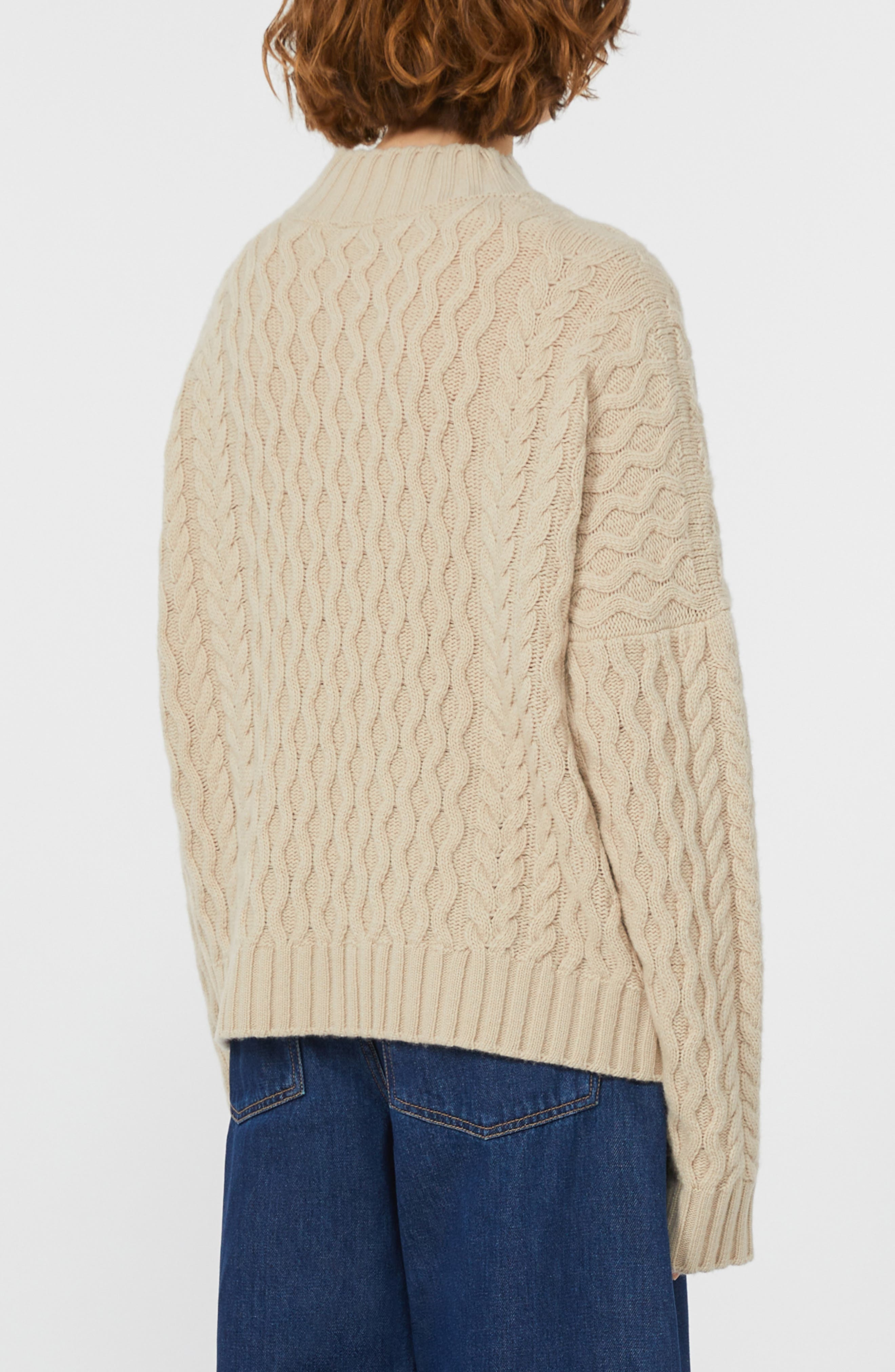 Weekend Max Mara Yard Mock Neck Wool Sweater in Beige at Nordstrom - 2