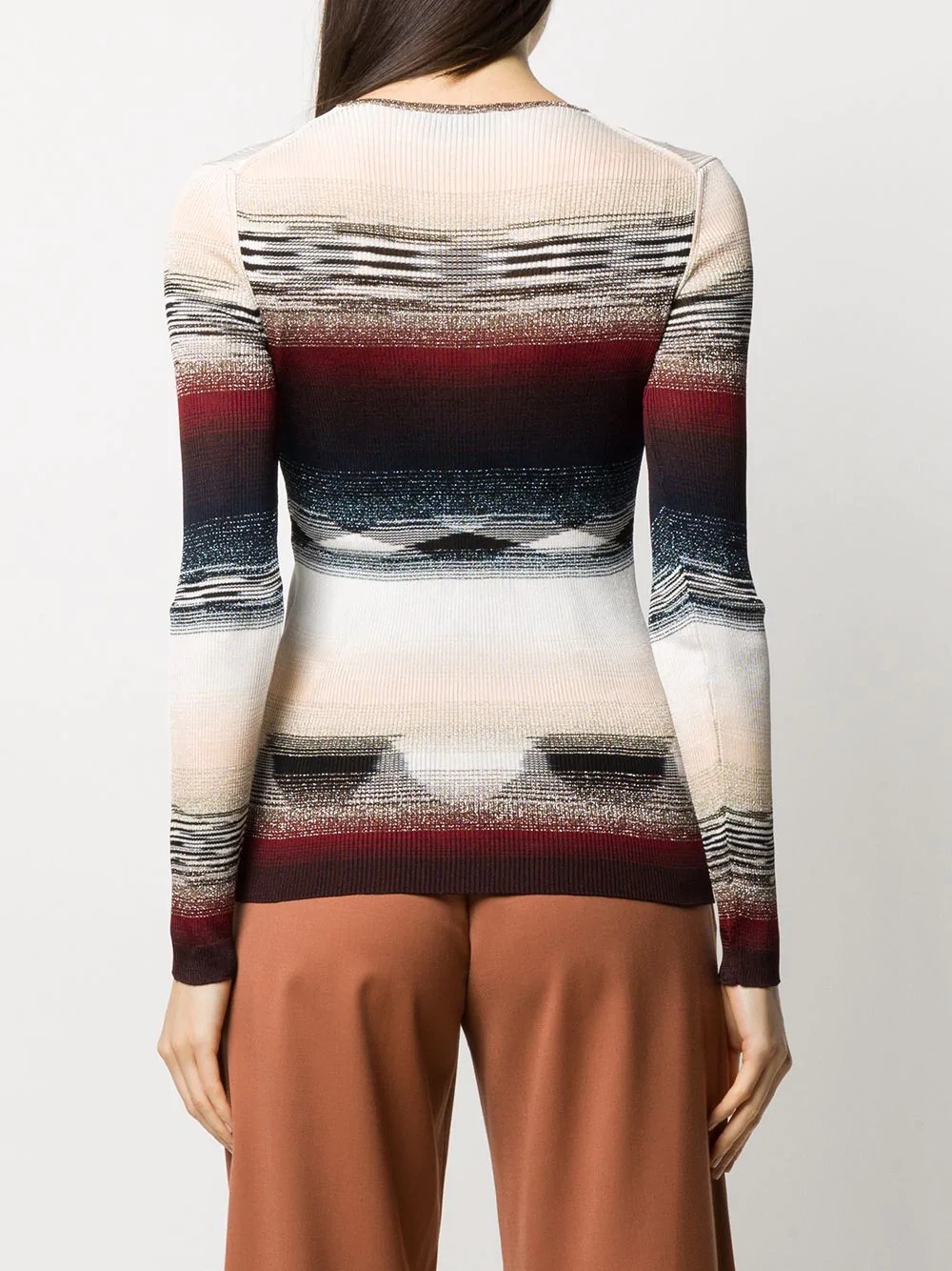 striped ribbed jumper - 4