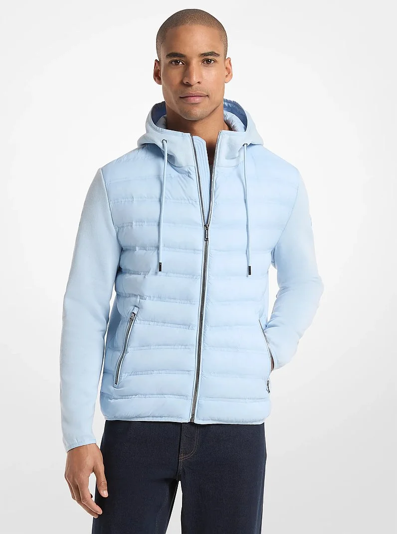 Galway Quilted Mixed-Media Jacket - 1