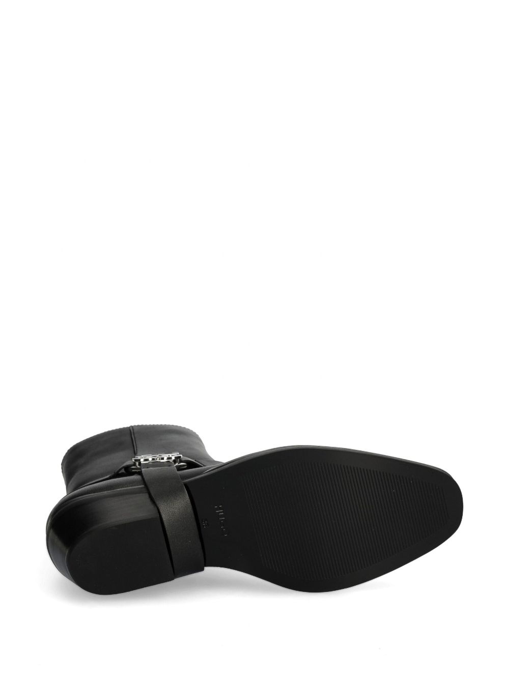 50mm stacked-logo leather ankle boots - 5