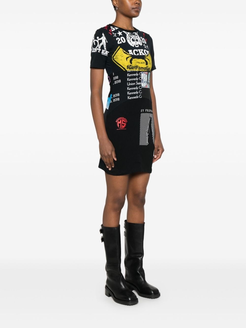 Graphic-print mini dress - 3