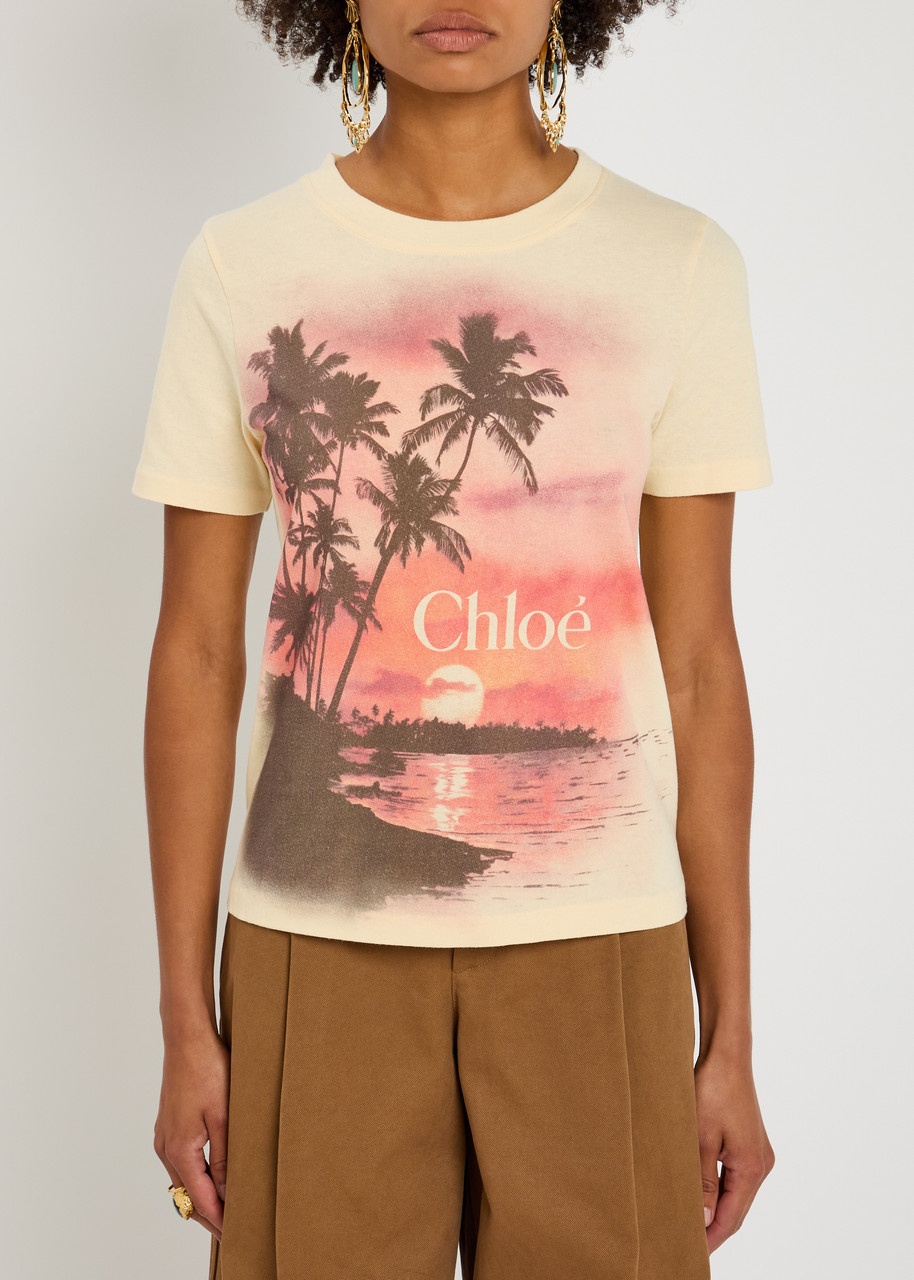 Chloe Printed Cotton T-shirt - 2