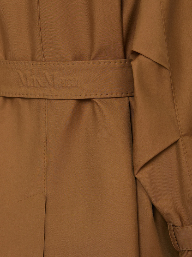 CTRENCH Double-breasted water-repellent twill trench coat - TOBACCO 6