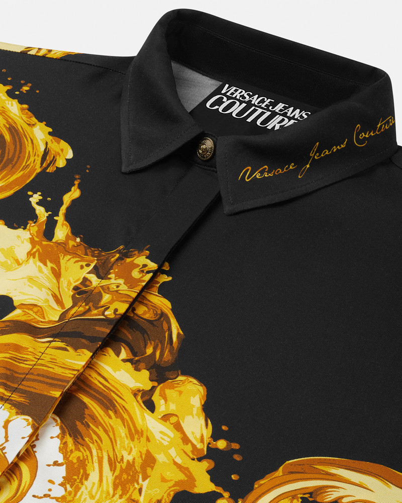 VERSACE JEANS COUTURE Printed Twill Viscose Shirt outlook