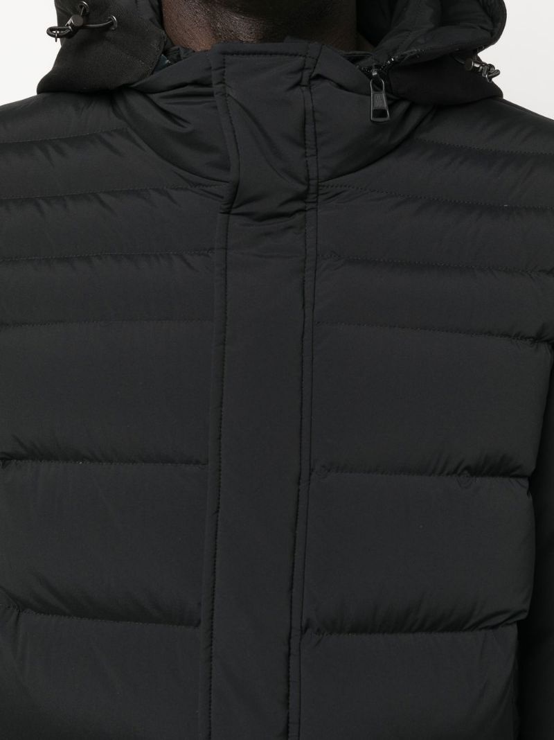 zip-fastening padded jacket - 5