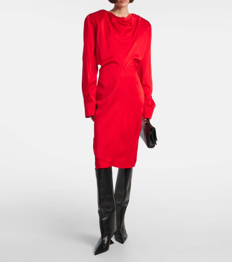 Stella McCartney Cowl neck satin midi dress outlook