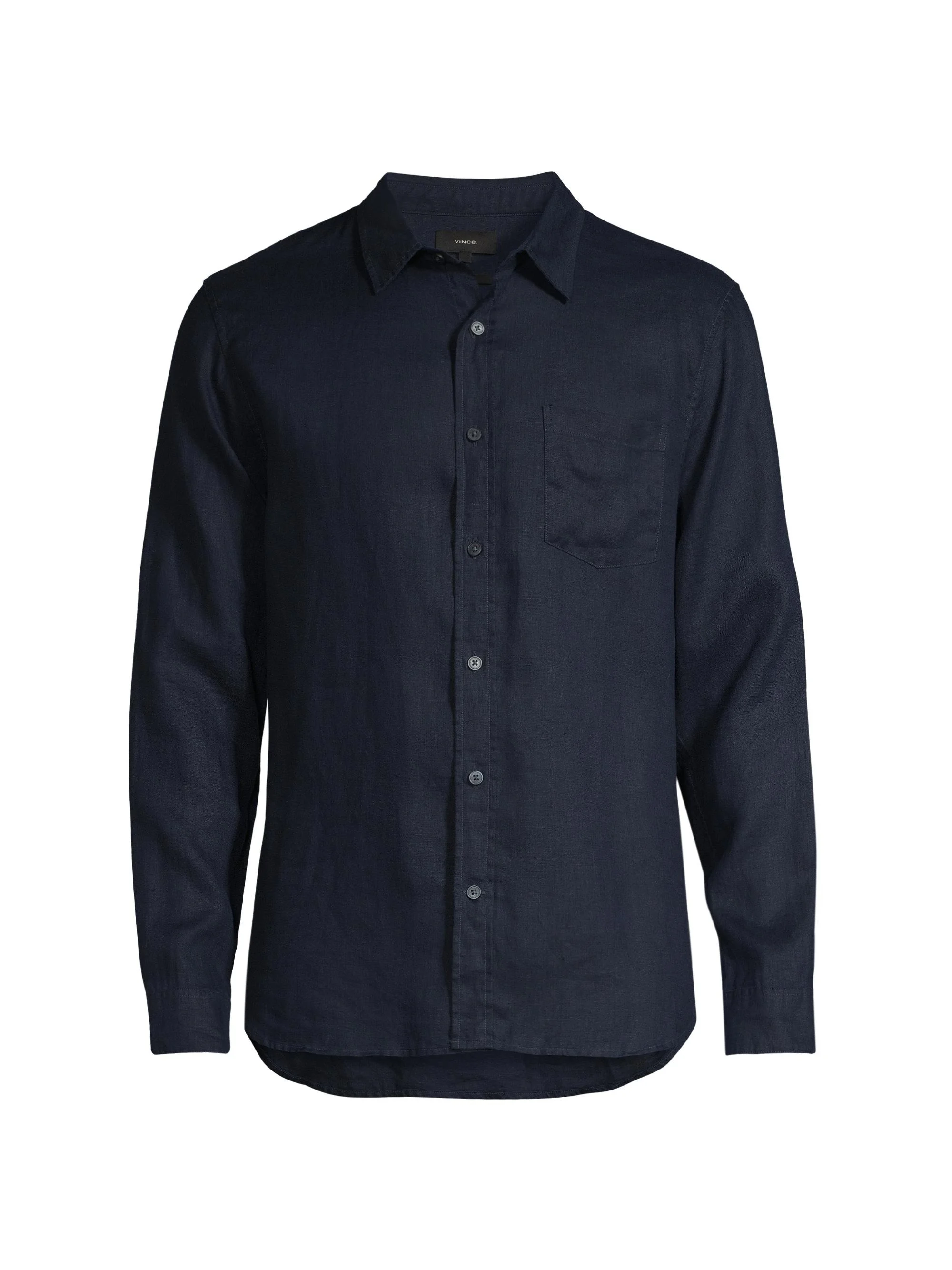 Men's Linen Long-Sleeve Button-Up Shirt - Coastal - 1
