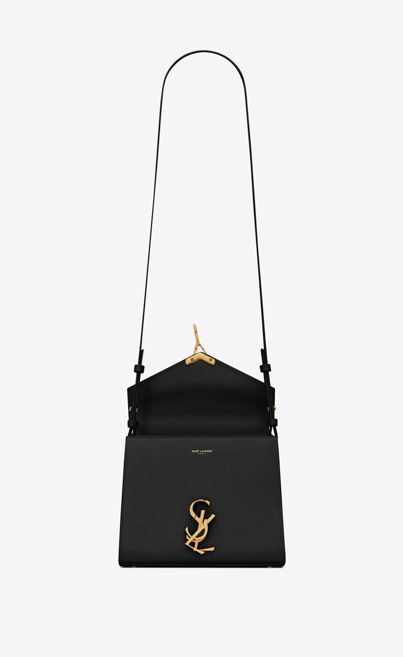 cassandra mini top handle bag in grain de poudre embossed leather 6