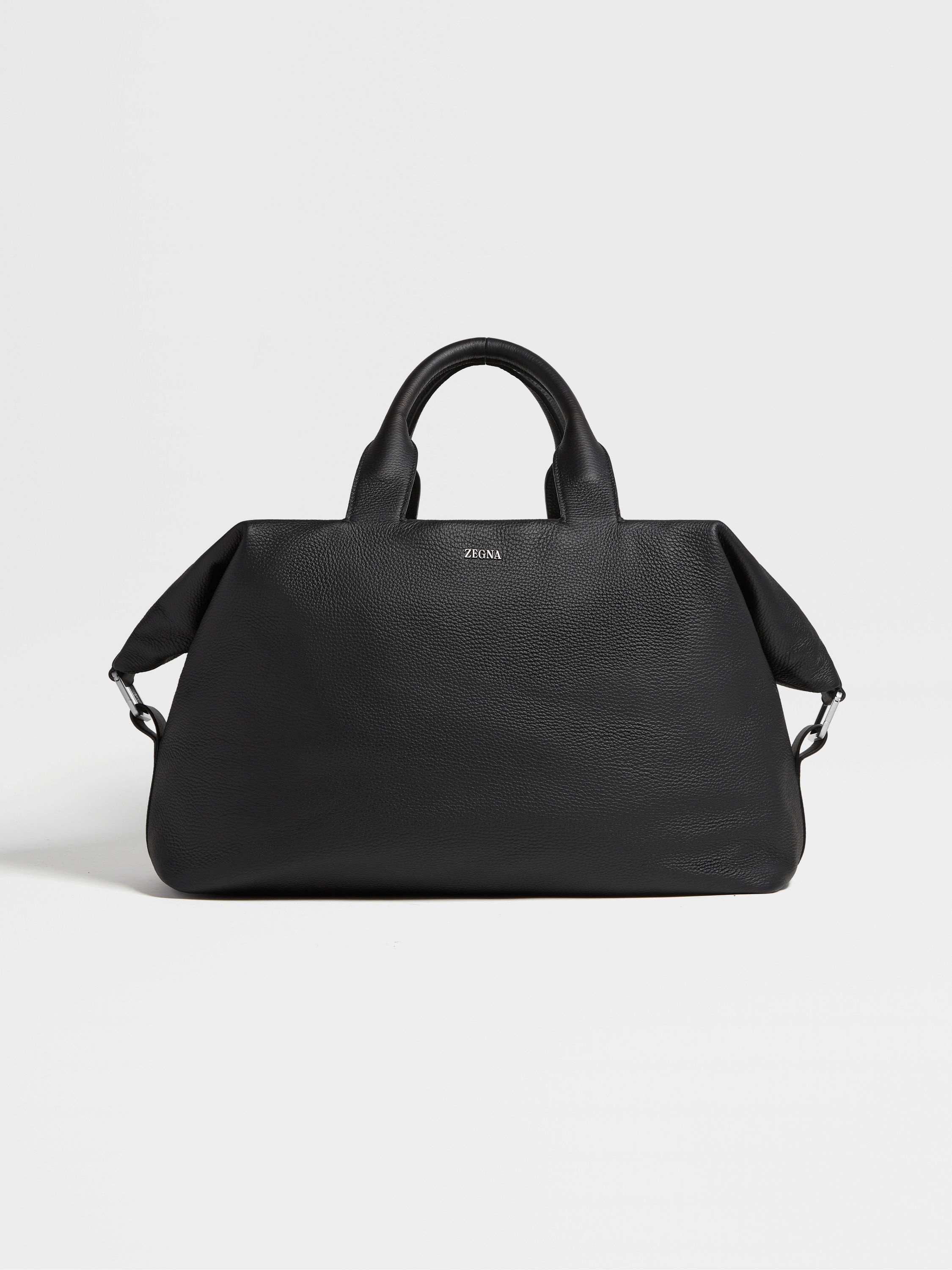 BLACK DEERSKIN HOLDALL RAGLAN - 1