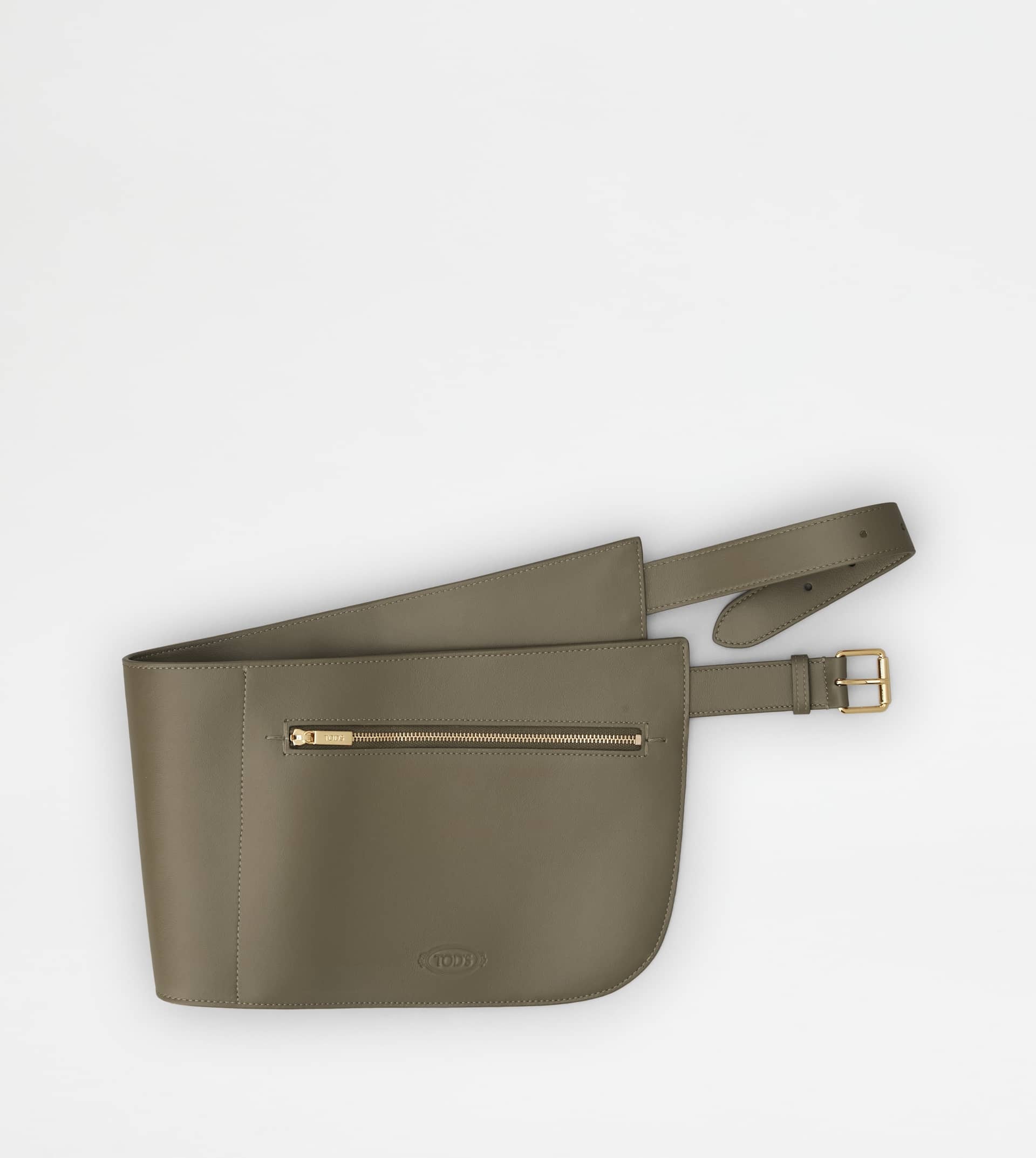 UTILITY BELT IN LEATHER - BEIGE - 2