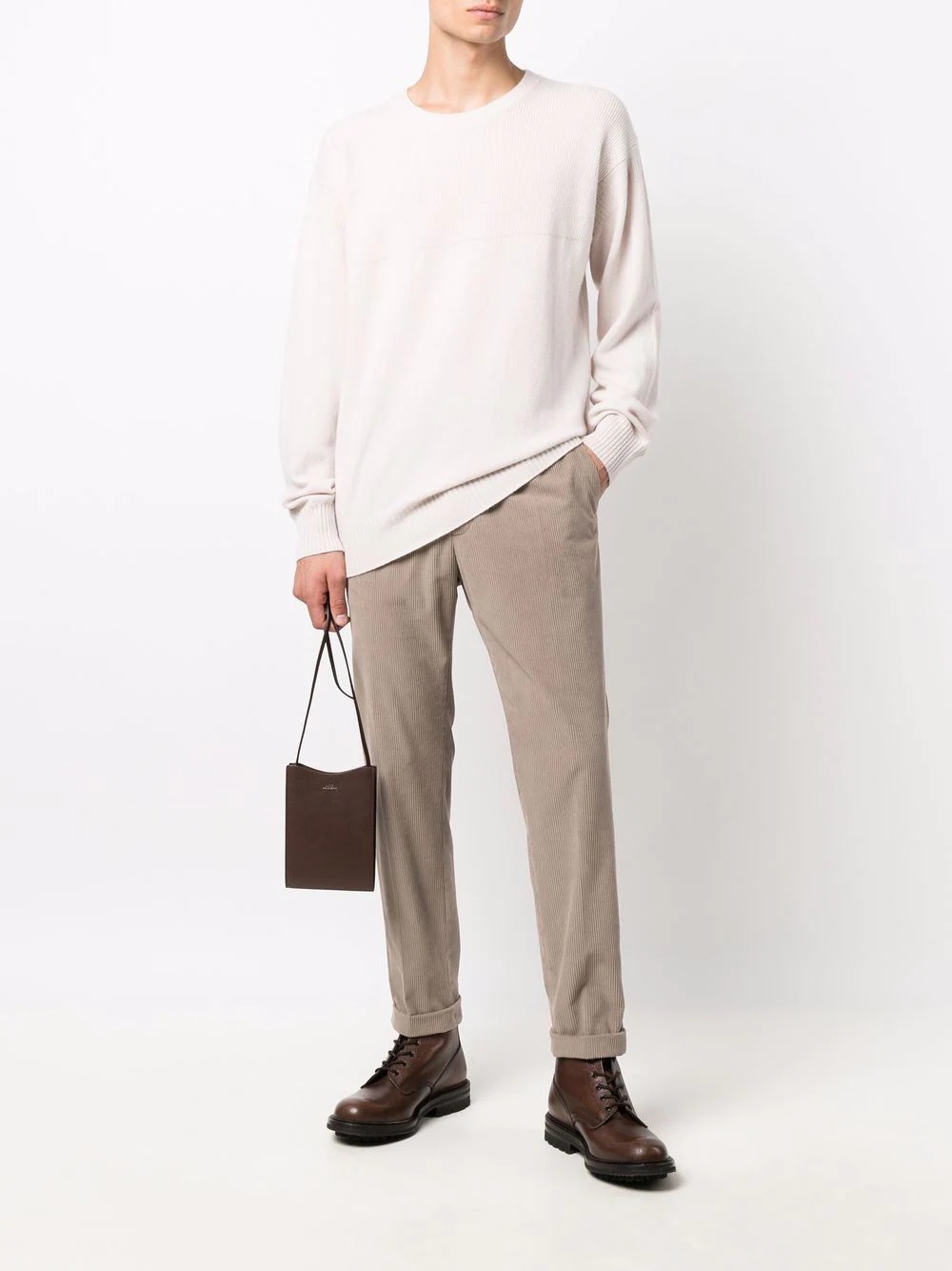 corduroy straight-leg trousers - 2