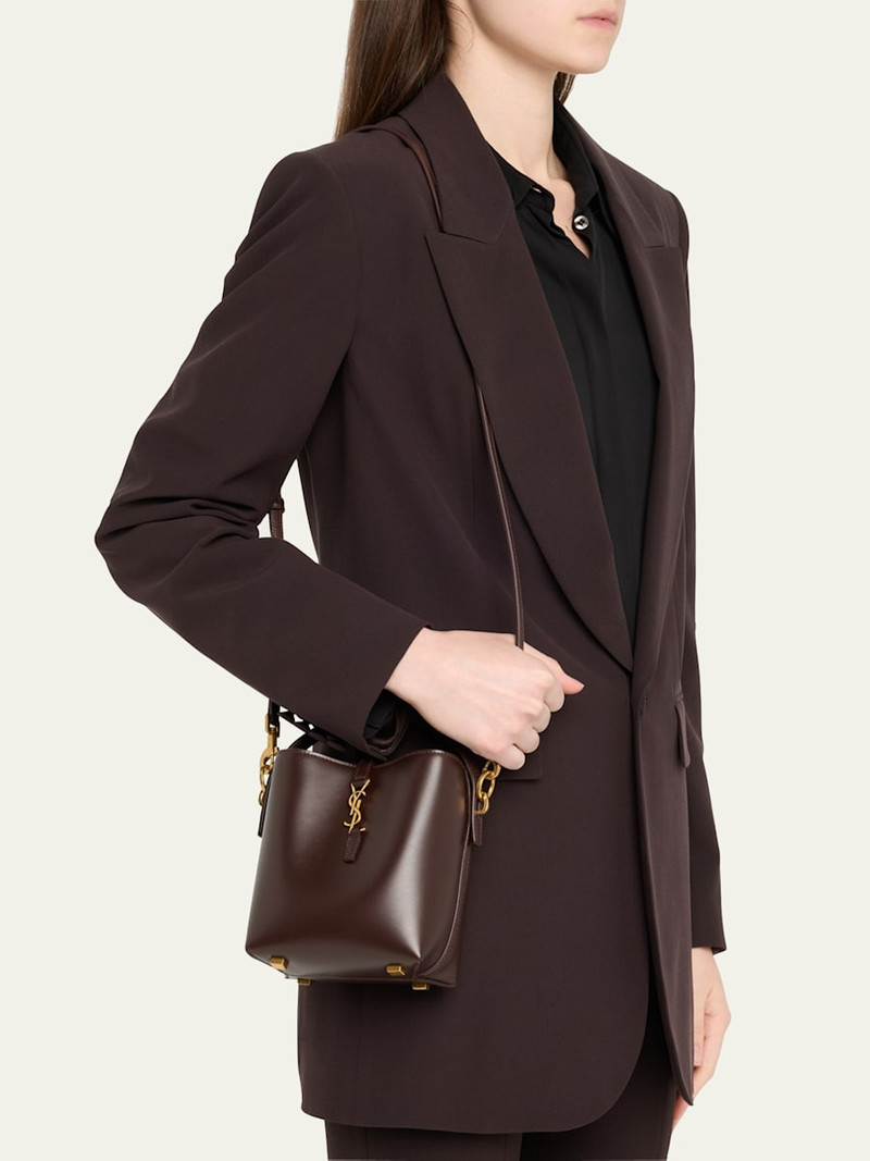 SAINT LAURENT Le 37 Mini YSL Bucket Bag in Smooth Leather outlook