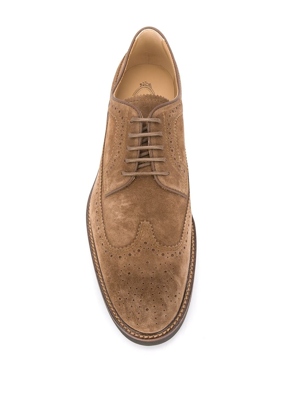 lace-up leather brogues - 4