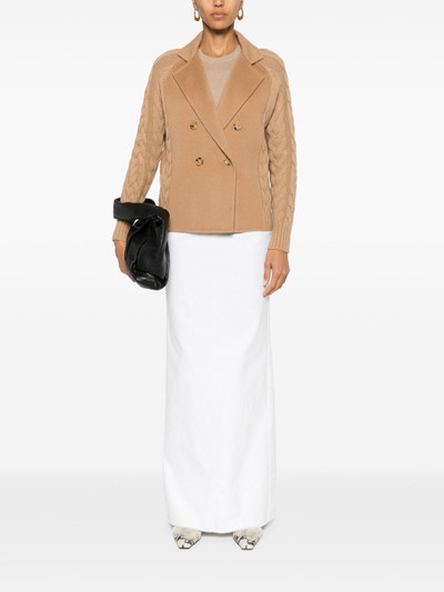 Max Mara Micio panelled cable-knit cardigan outlook