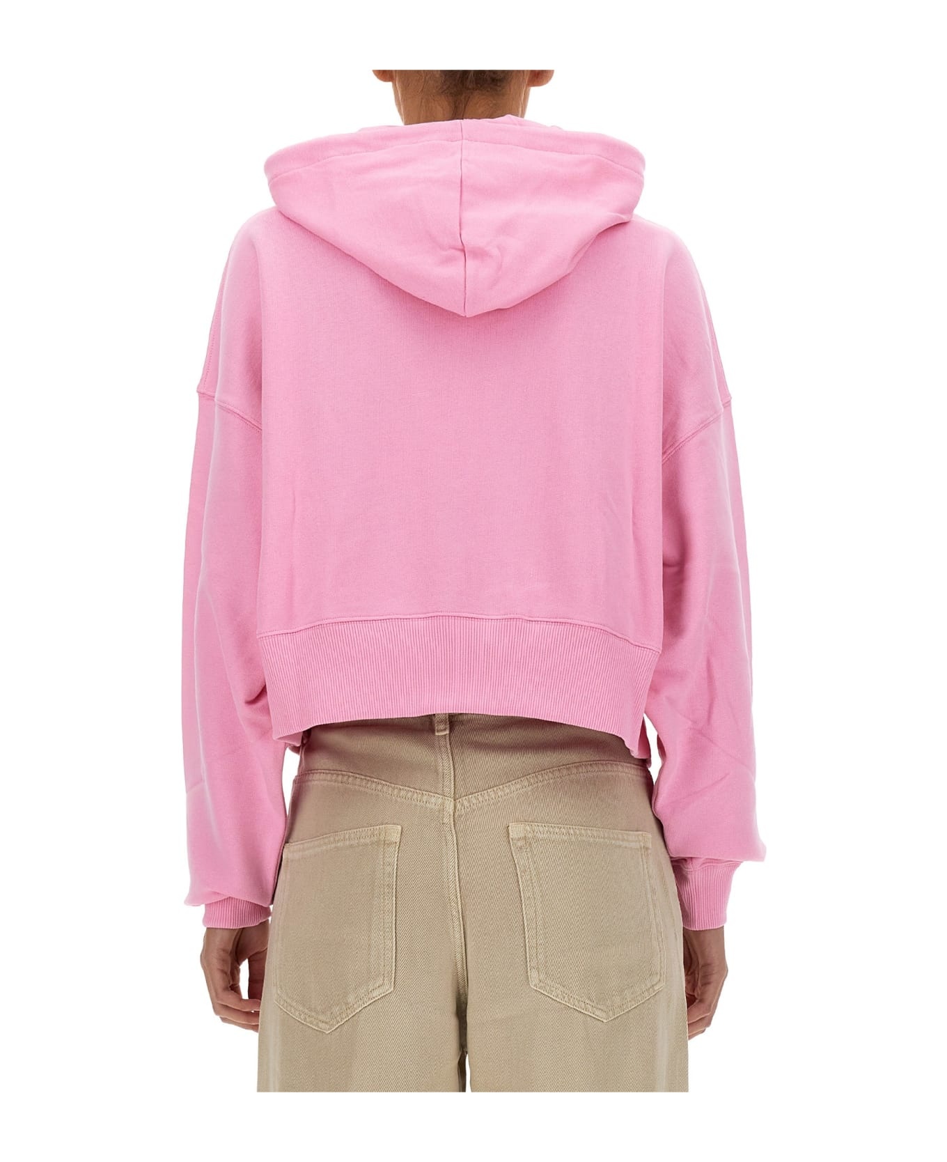 Logo Printed Cropped Hoodie - 2
