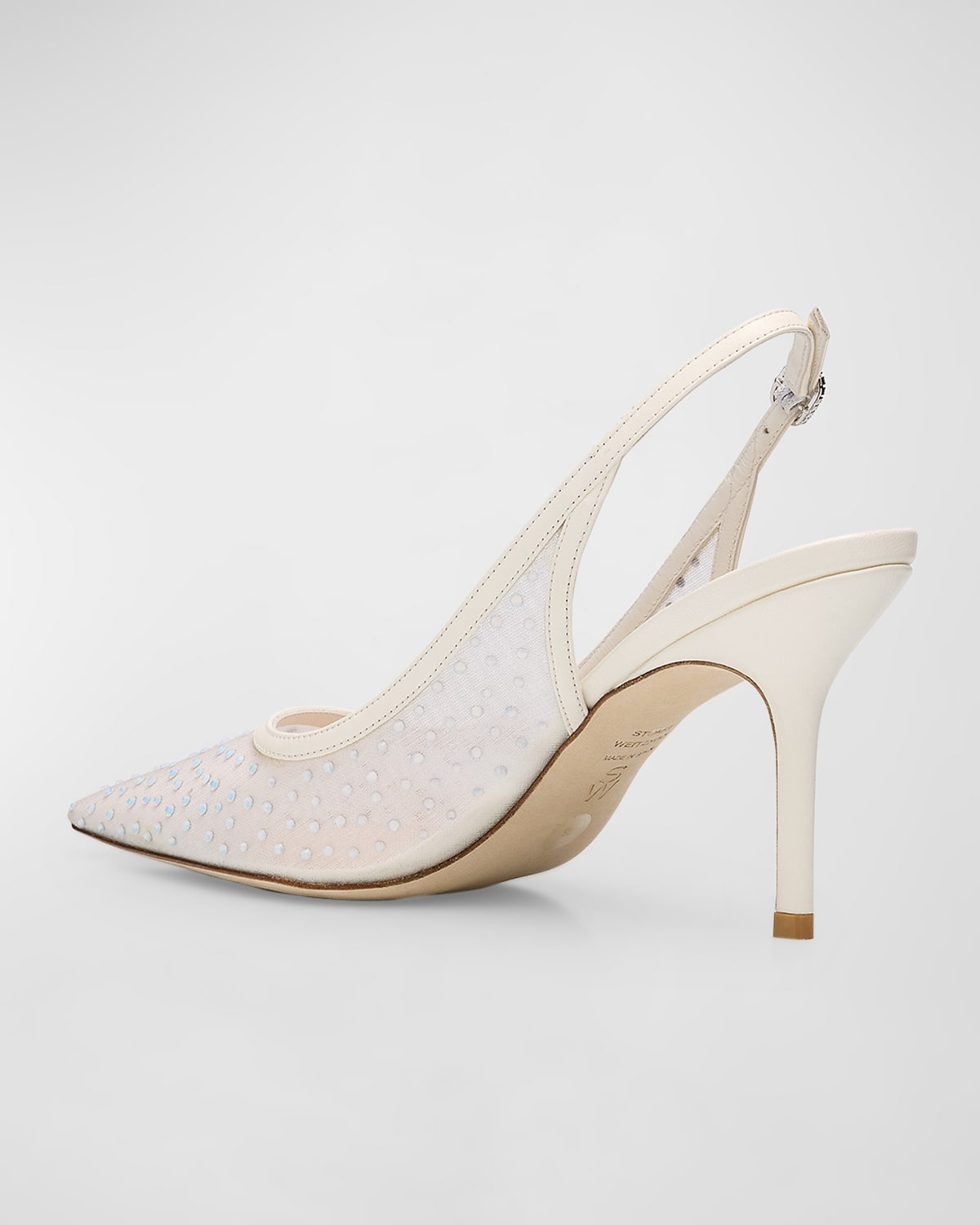 Emilia Crystal Mesh Slingback Pumps - 4