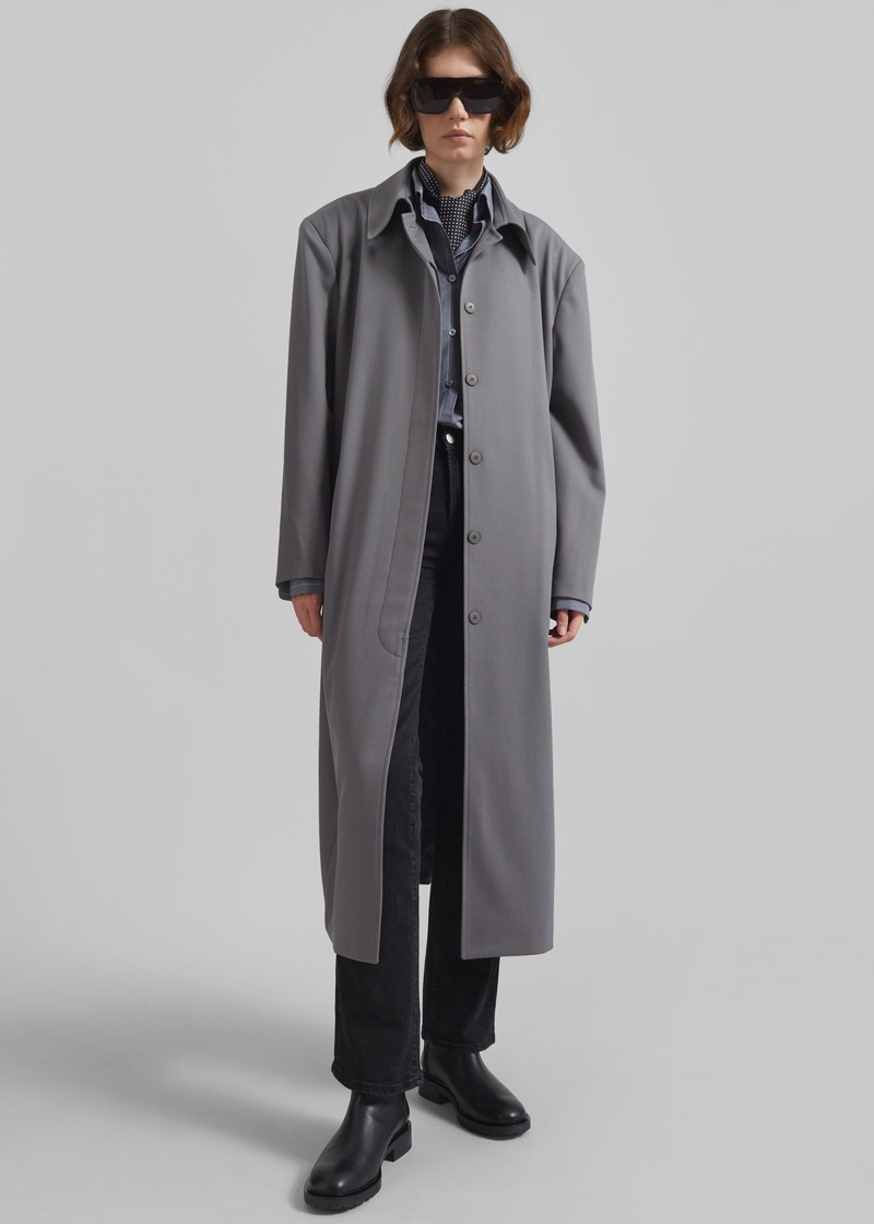 Indore Long Coat - Grey 4