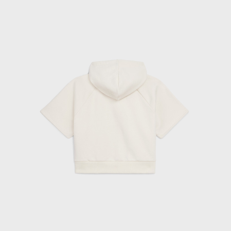 CELINE Cropped Celine hoodie in Cotton fleece outlook