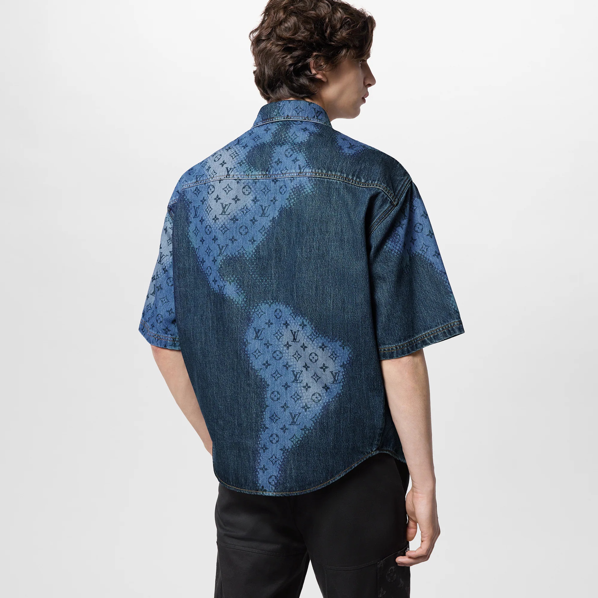 Short-Sleeved Denim Overshirt - 2