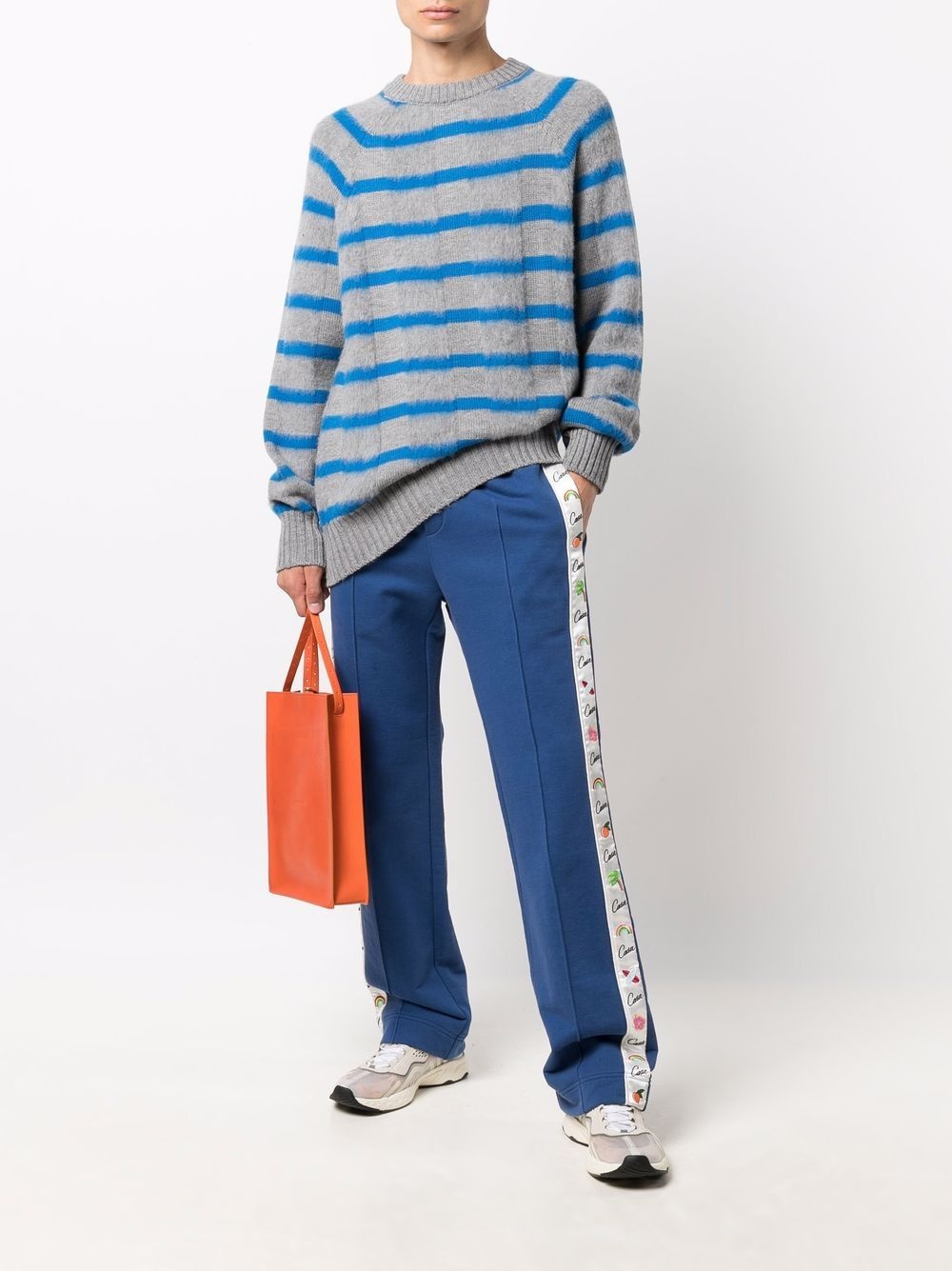 striped  fine-knit jumper - 2