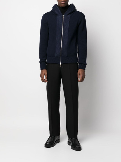 GIORGIO ARMANI knitted zip-up hoodie outlook