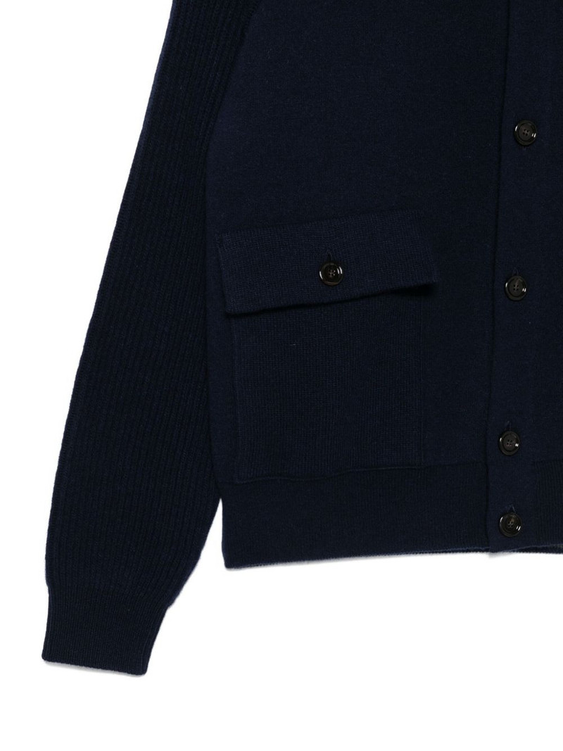 ribbed-panel button cardigan 3