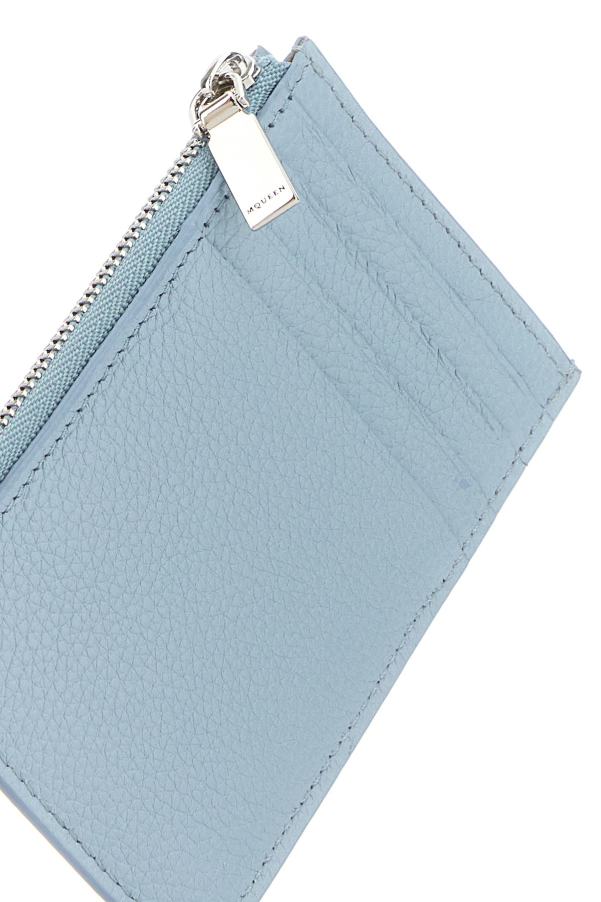 Light blue leather card holder - 4