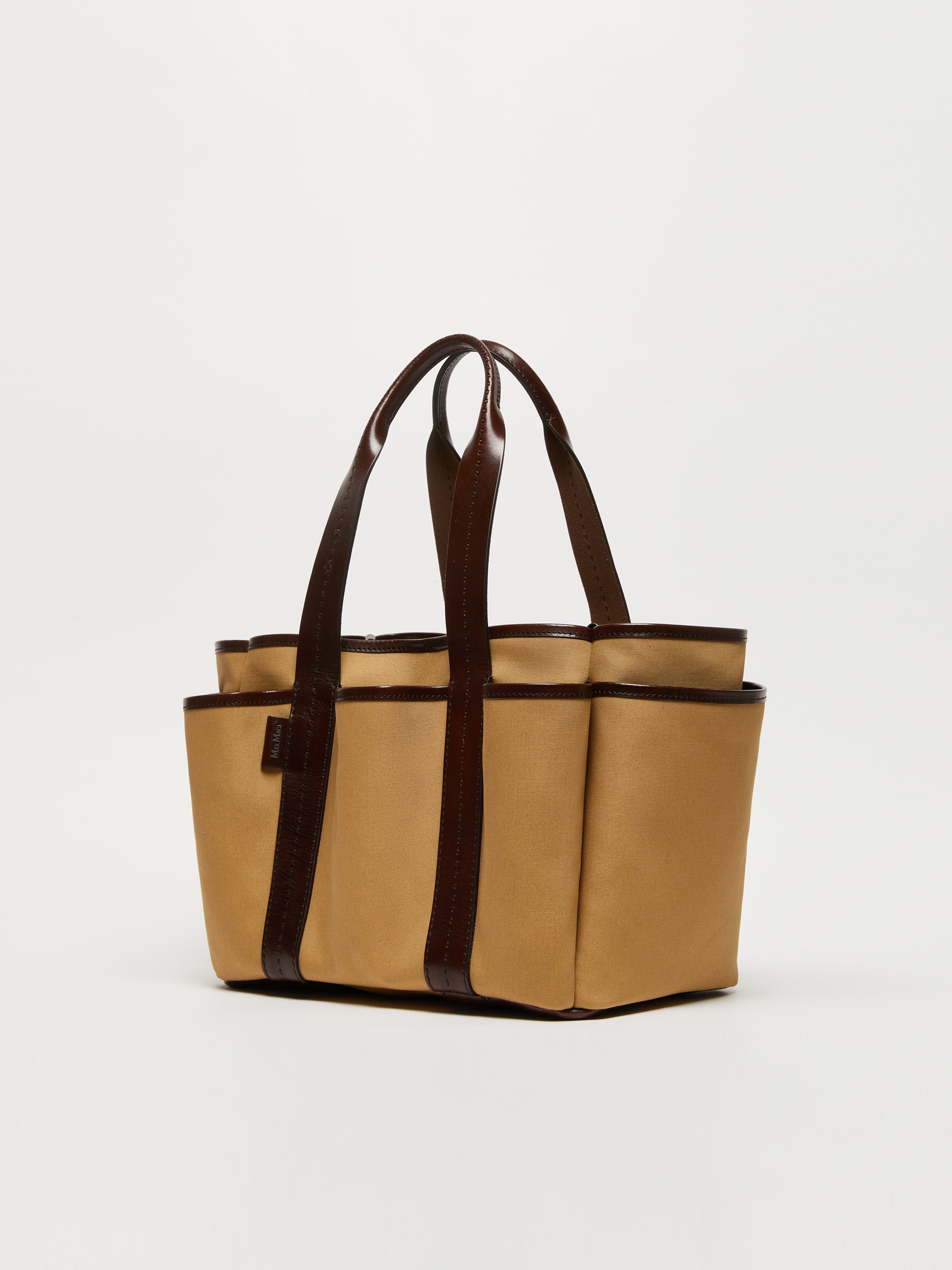 Canvas and leather Giardiniera tote bag - 2