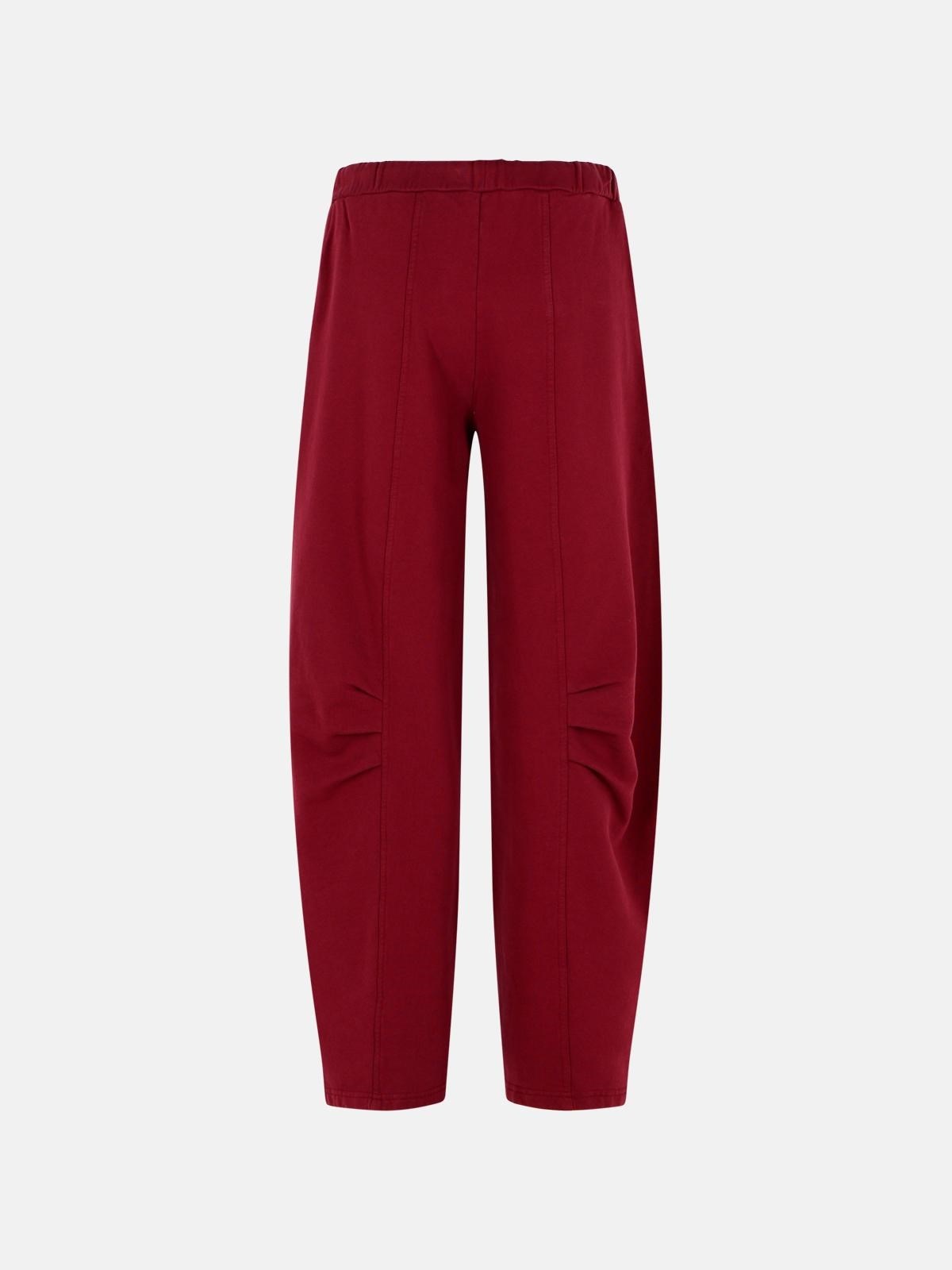 PANTALO IN BURGUNDY COTTON - 3