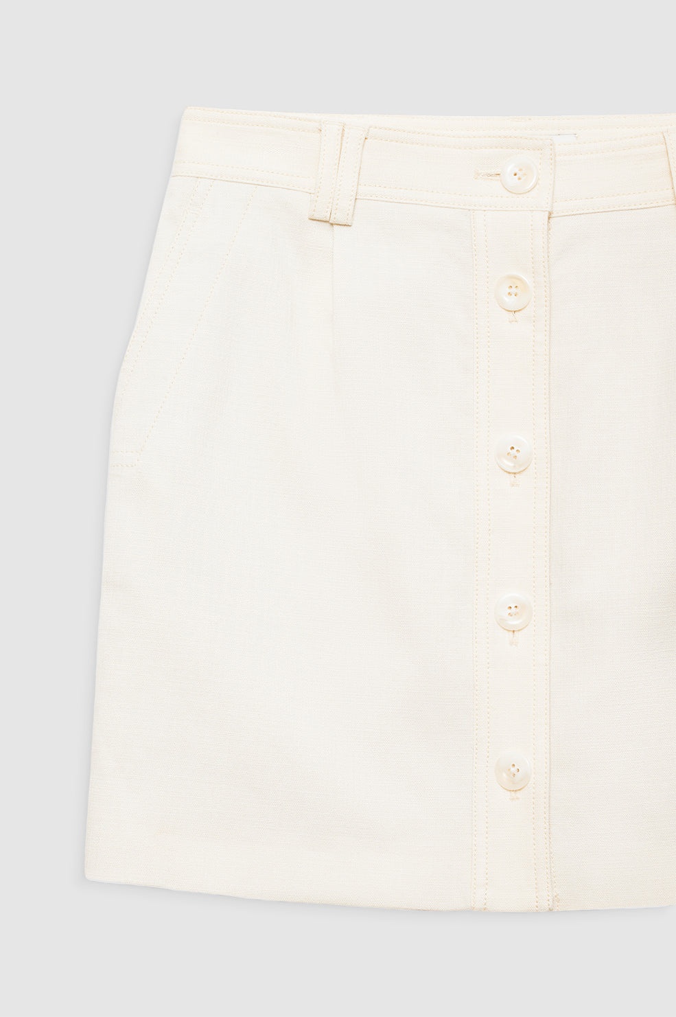 Zaire Mini Skirt - Cream - 4