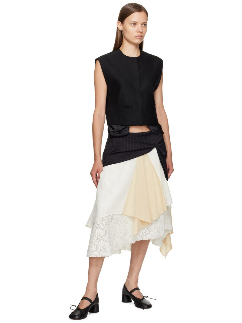 OPEN YY Black Exposed Pocket Vest outlook