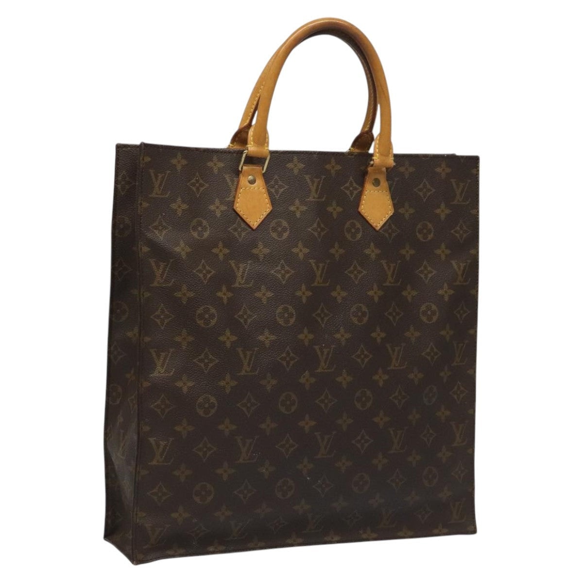 LOUIS VUITTON Monogram Sac Plat Hand Bag M51140 - 1