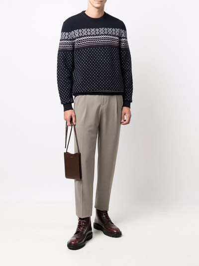 Barbour intarsia-knit wool jumper outlook