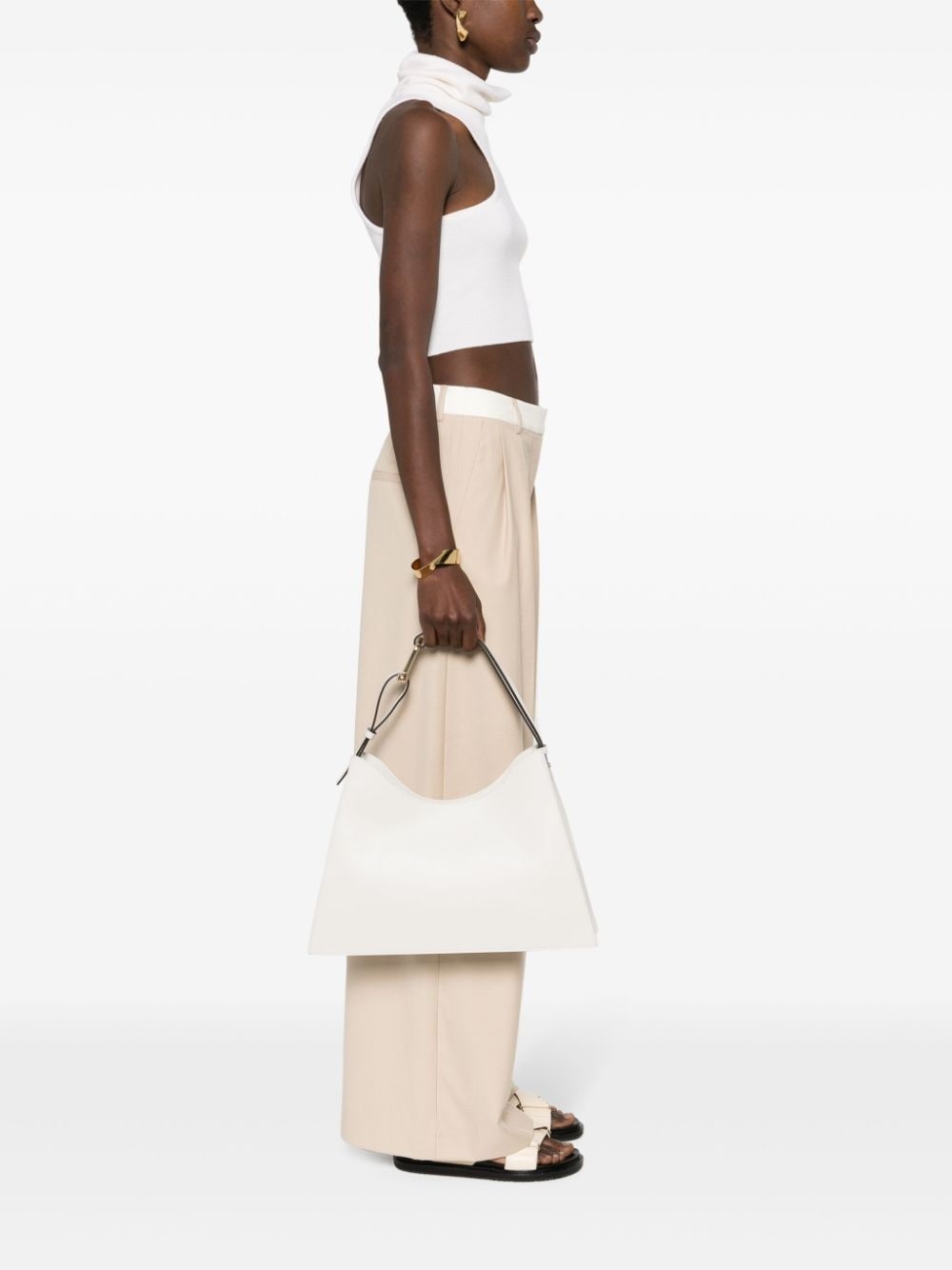 logo-debossed shoulder bag - 2