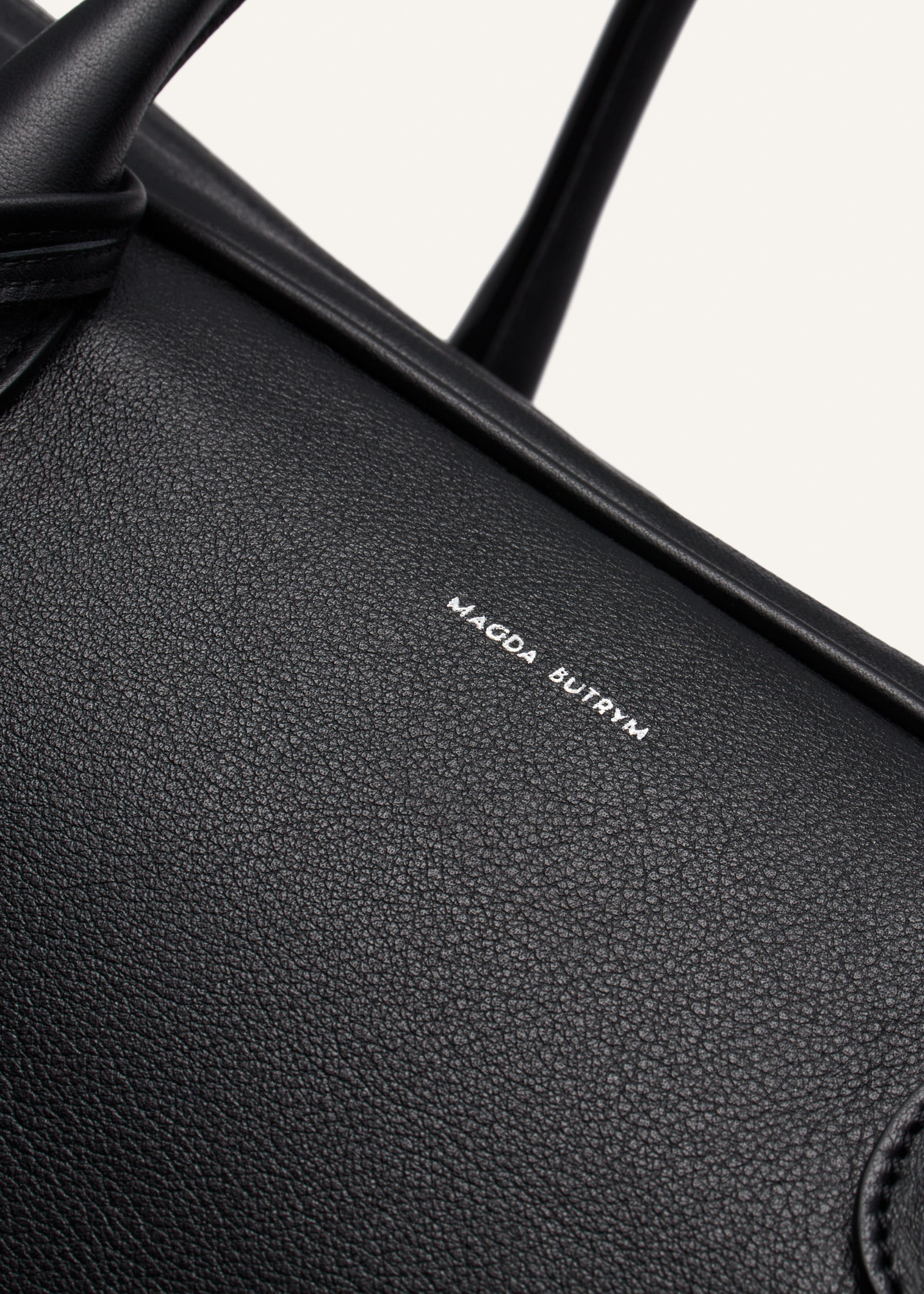 Large Brigitte bag in black leather - 3