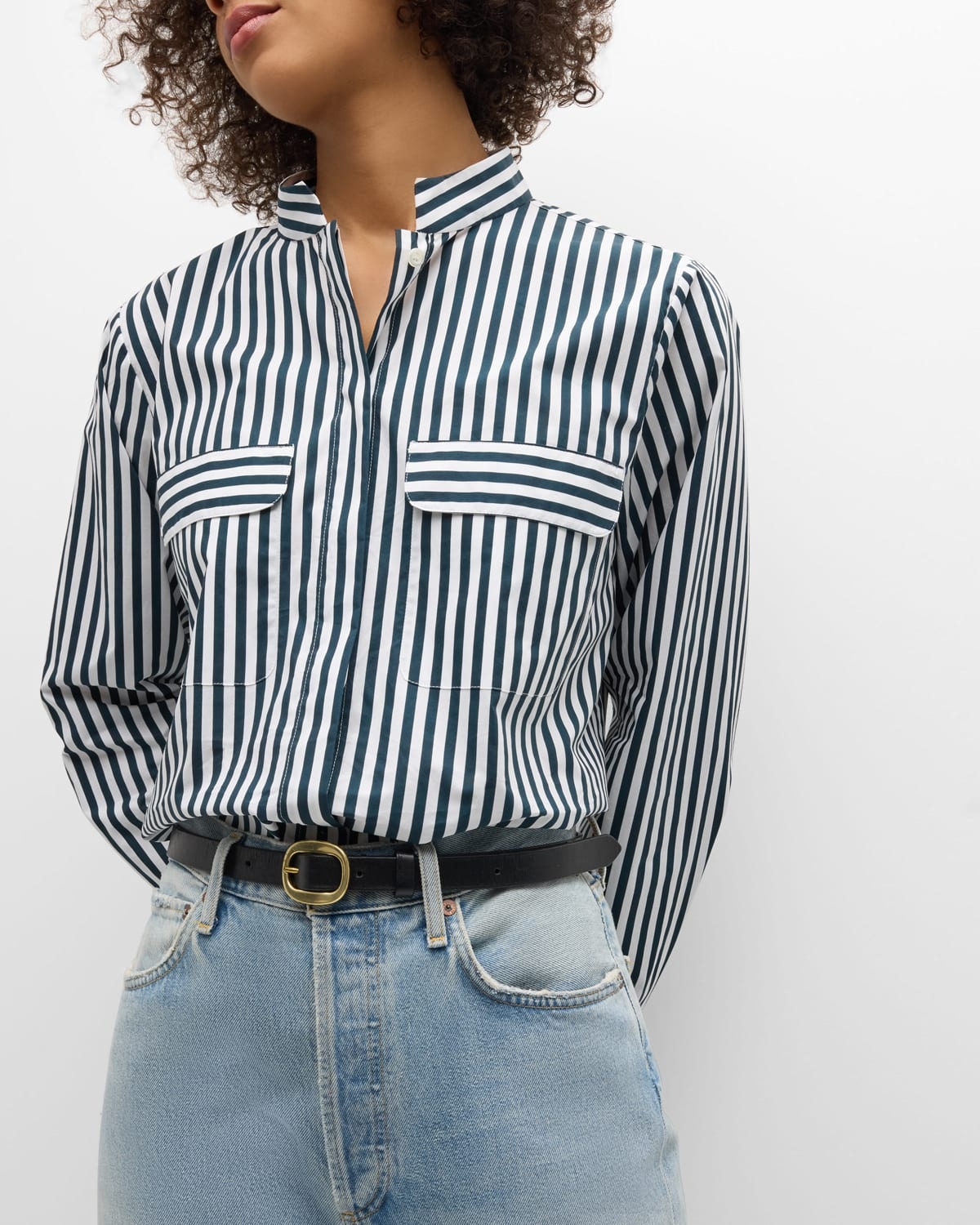 Stripe Double-Pocket Shirt - 7