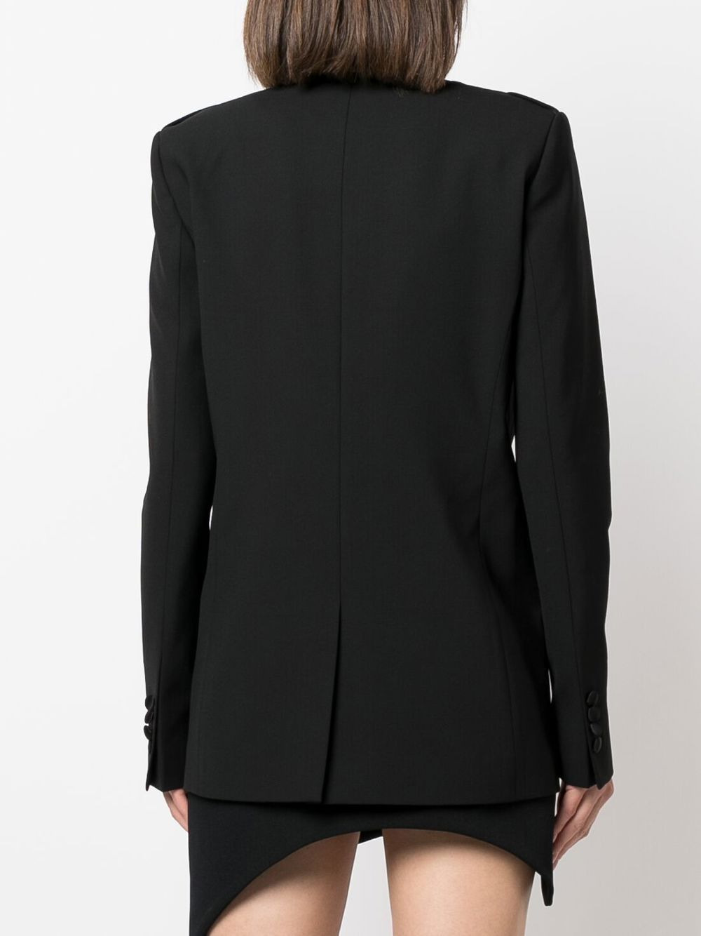 cut-out single-breasted blazer - 4