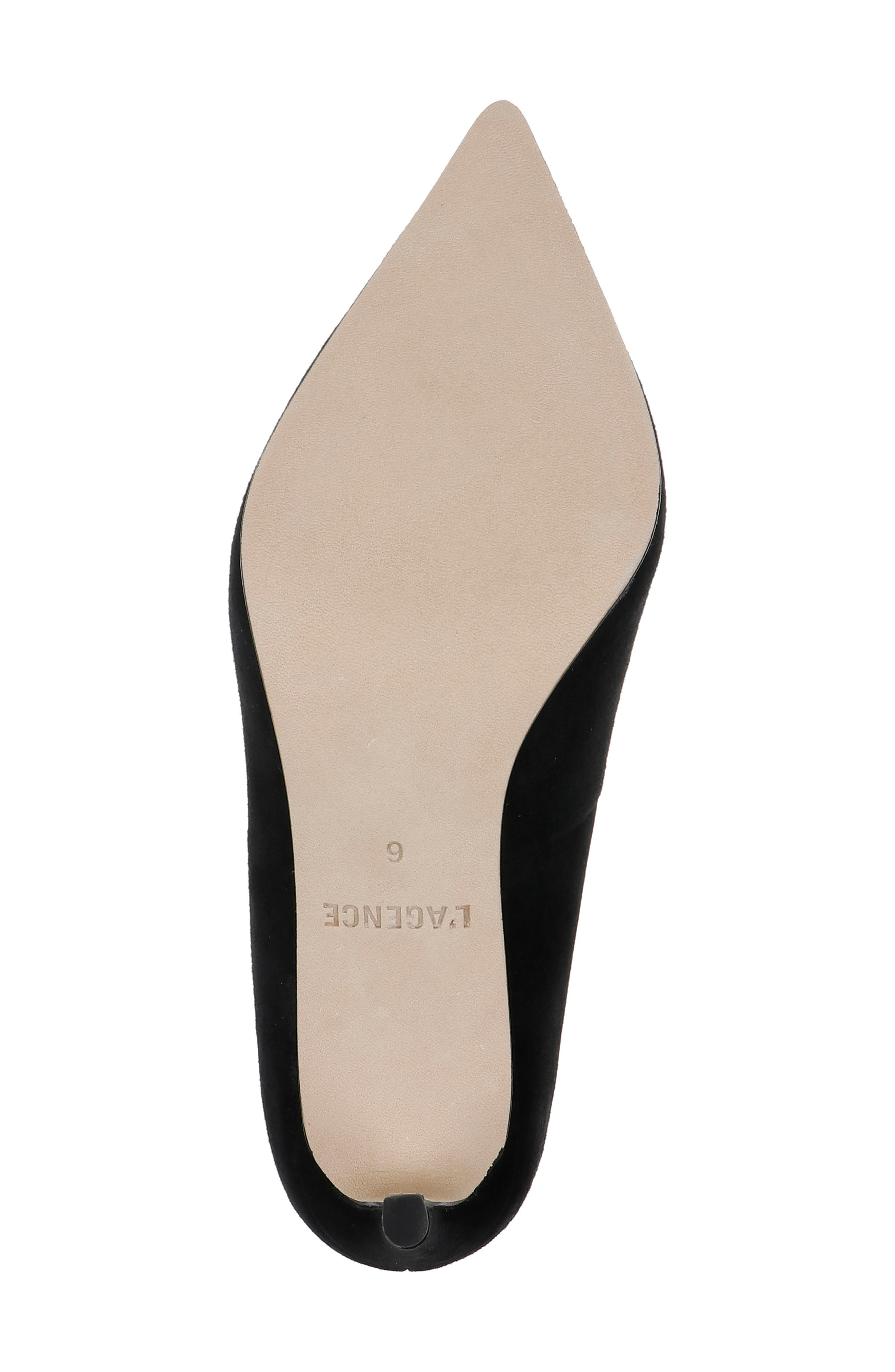 L'AGENCE Maelle Pointed Toe Pump in Black Suede at Nordstrom - 6