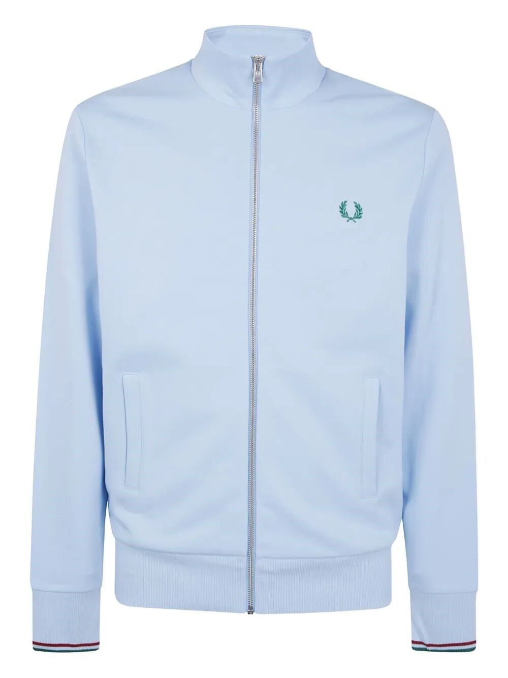 Introducing the "FRED PERRY" ZIP THROUGH SWEATSHIRT, a striking sweatshirt from the renowned brand F - 1