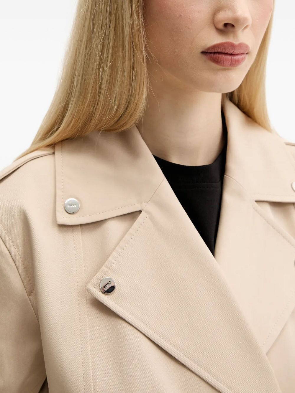 belted zip-front coat - 5