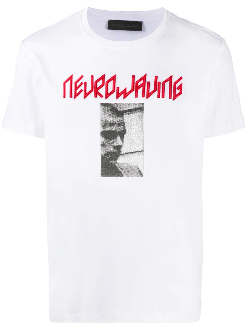 Neurowaving embroidered photograph print T-shirt - 1