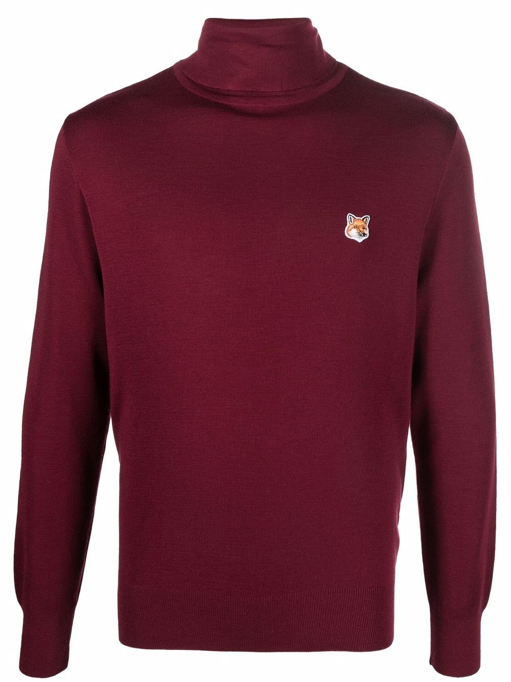 logo-patch roll-neck jumper - 1