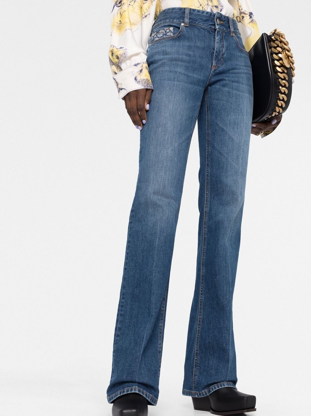 high-rise straight-leg jeans - 3