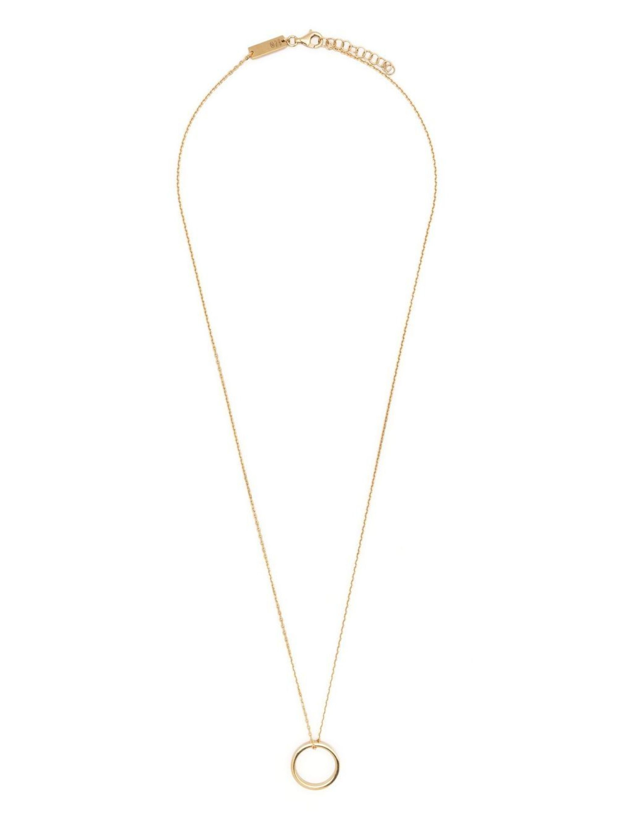 circle-pendant chain-link necklace - 3
