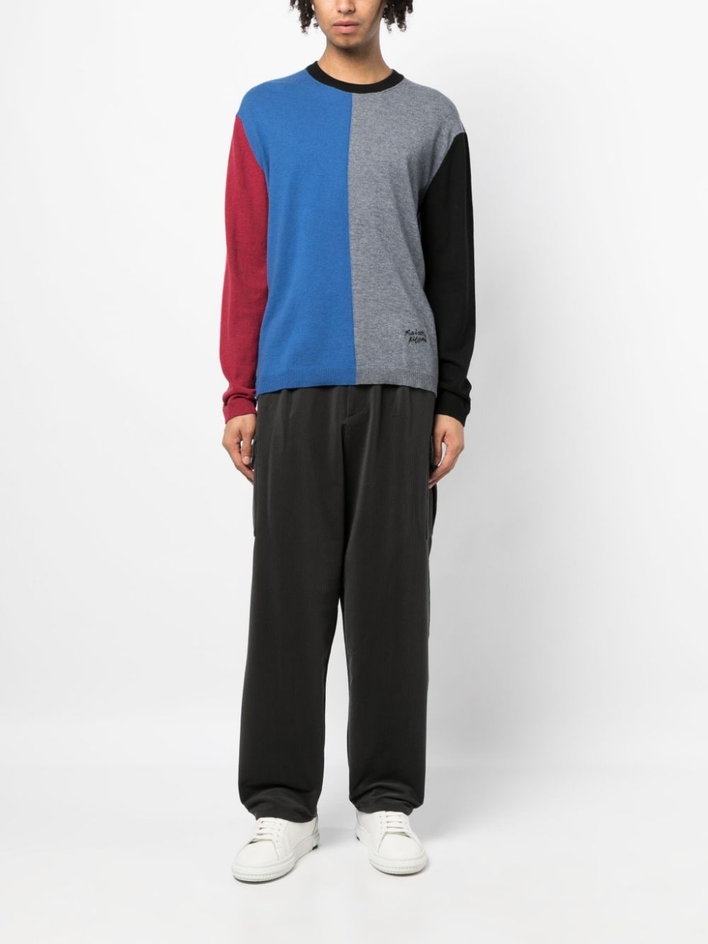 colour-block knitted jumper - 2