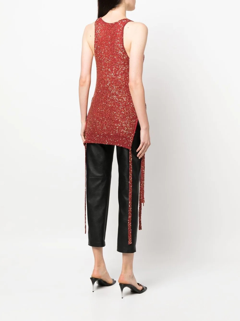 sequin-embellished knit tank top - 4